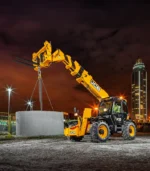 Cụm cảm biến chống lật (LMI) liên tục giám sát tải trọng trên xe nâng xúc đa năng JCB 540-170. Hệ thống tự động khóa thao tác nguy hiểm nếu máy tiến gần đến ngưỡng tới hạn, đảm bảo an toàn sinh mạng tuyệt đối.