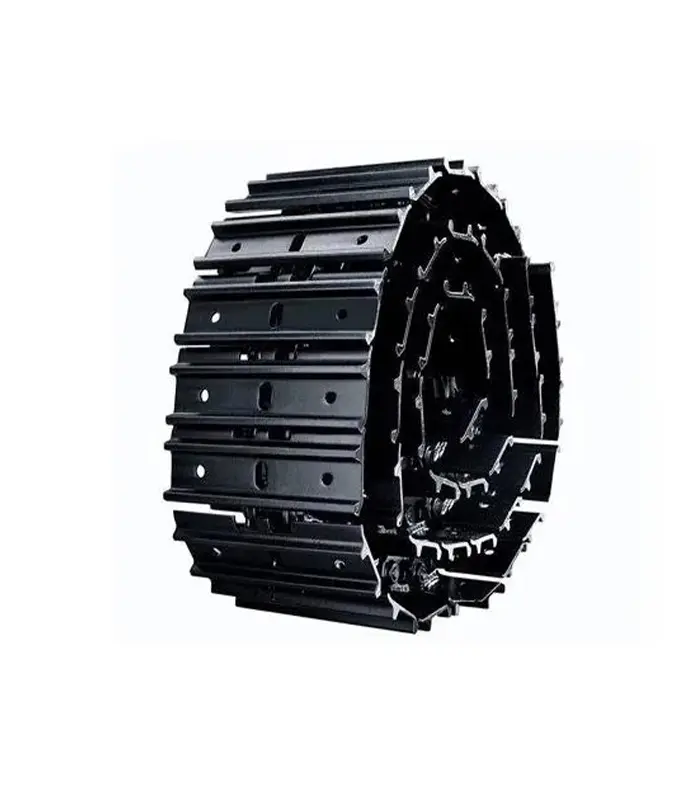 Cấu trúc liên kết mắt sên được rèn dập nóng từ thép hợp kim Boron gia cường có khả năng chịu lực nén cực lớn từ trọng lượng thân xe. Quy trình tôi cảm ứng nhiệt sâu giúp bánh xích thép JCB chống lại hiện tượng mài mòn cơ học do ma sát liên tục với đất đá công trường.