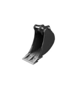 Cụm xi-lanh thủy lực đôi tích hợp trên đầu gá cho phép Tilting Grading Bucket thực hiện hành trình nghiêng góc vô cùng linh hoạt. Tính năng này hỗ trợ tài xế dễ dàng vát góc taluy và san gạt các bờ dốc xiên chuẩn xác mà không cần dịch chuyển xe đào.